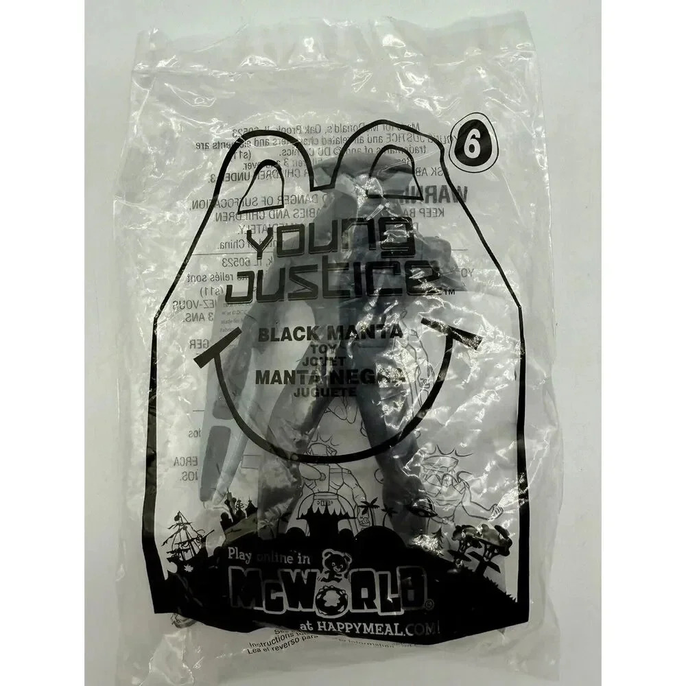 Black Manta #6 DC Young Justice Figure 2011 McDonalds Happy Meal Toy Sealed